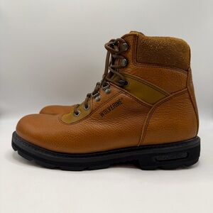 Wolverine Work Boots Men’s 12M Brown Leather 6” Soft Toe Lace Up